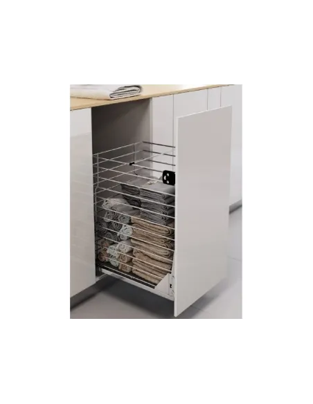 Koš dolní VARIO 40/1 na prádlo, plnovýsuv Hettich Quadro - grafit