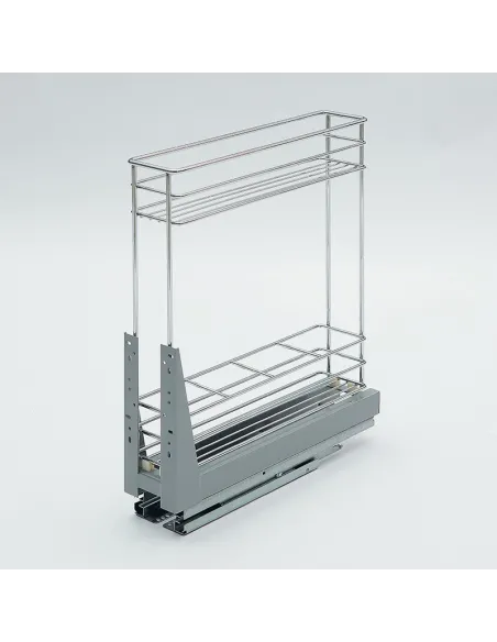 Plnovýsuvný dvojkoš Komfort spodní s tlumeným dovřením, 108x465x522 mm, chrom