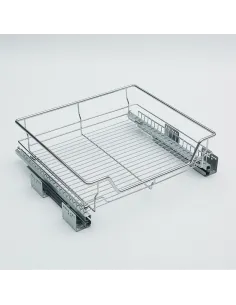 Plnovýsuvný koš Komfort s tlumeným dovřením, 340-380x460x178 mm, chrom