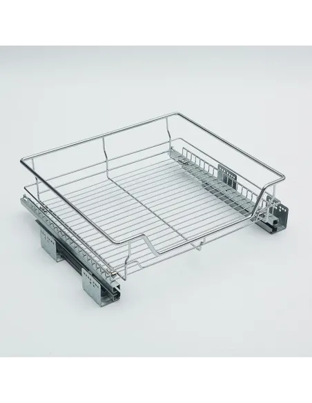 Plnovýsuvný koš Komfort s tlumeným dovřením, 440-480x460x178 mm, chrom