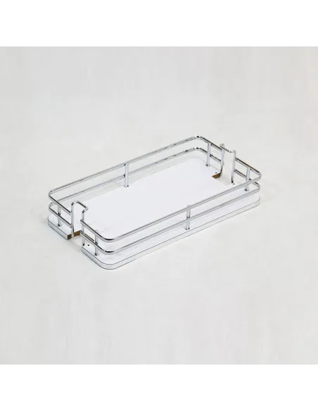 Koš Elegance pro potravinovou skříň, 300, plné dno, 255x460x95 mm, chrom