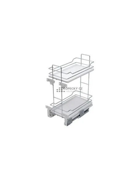 Koš dolní MODUS White 30/50/2 plnovýsuv s tlumením, plné dno Cr/bílý - (pozor hloubka 50 cm) 
