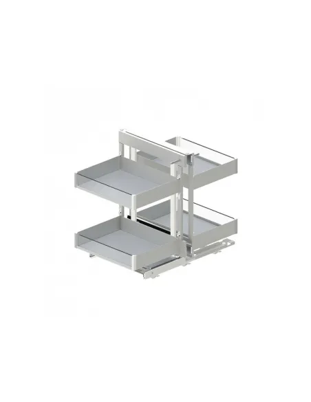 Box rohový CORNER PURO White 1200L plné dno bílá matná/sklo levý