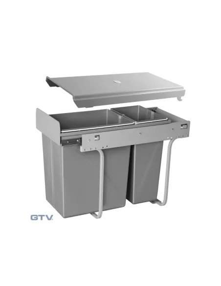 Koš odp. PRACTI ECO 40V 2x20 plnovýsuv soft v480mm 2x20l antracit
