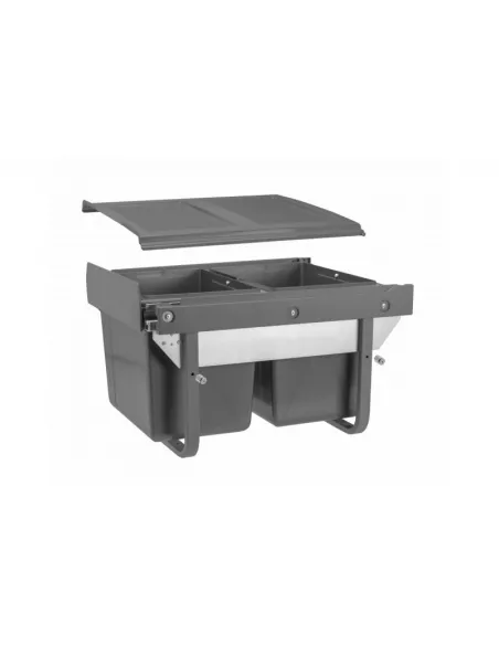 Koš odp. PRACTI ECO 45N 2x15 plnovýsuv soft v360mm 2x15l antracit