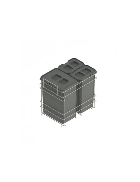 Odpadkový koš VARIANT MULTI 40 2x9l 1x20l v440 bez výsuvu šedý
