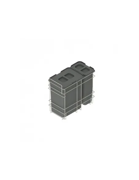 Odpadkový koš VARIANT MULTI 30 1x20l 1x9l v440 bez výsuvu šedý