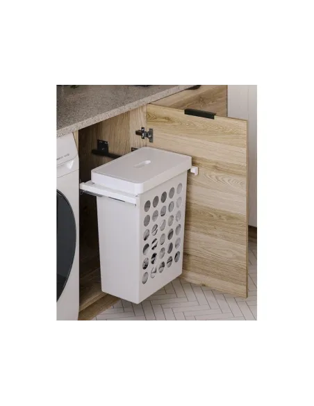 Plnovýsuv pro koš na prádlo 1x33l 300/500mm, bez uchycení na dvířka bílý