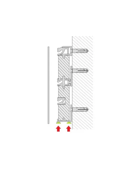 Těsnění UZ-16  (Uszczelka UZ-16 do system ściennego), do nástěnného systému (K0705)