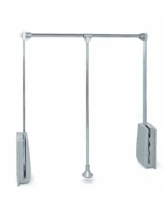 Sklopná šatní tyč - chrom,šedý plast 450-600x140x840 mm