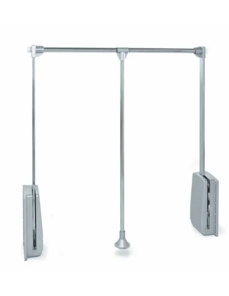 Sklopná šatní tyč - chrom,šedý plast 600-830x140x840 mm