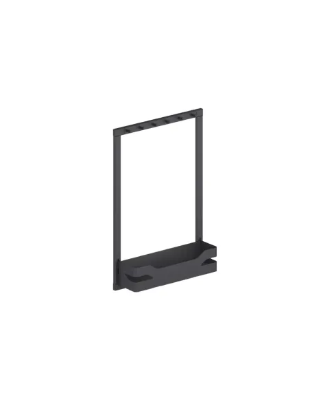 Koš na dvířka WIRELI Style s háčky na utěrky 310x105x530 mm, antracit