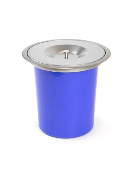 Odpadkový koš do pracovní desky s nerezovým víkem, 5l, prům. 240 mm, plast
