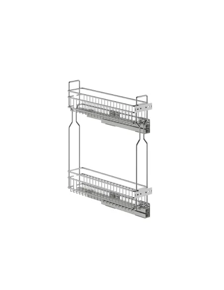 Plnovýsuvný dvojkoš boční WIRELI Komfort s tl. dovřením, 110x450x520mm, pravý