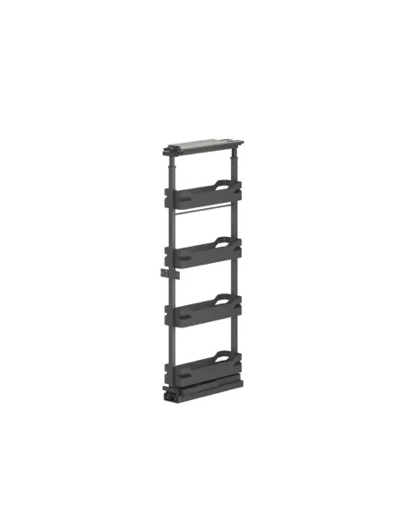 Potravinová skříň WIRELI Style 4 koše 200mm, 150x505x1259-1655mm, antracit