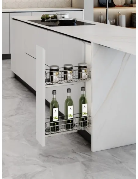 Plnovýsuvný dvojkoš boční WIRELI Komfort s tl. dovřením, 110x450x520mm, levý