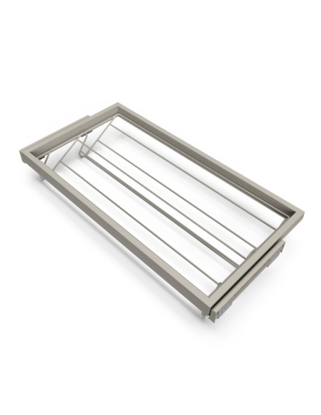 Výsuvný botník HACK s tl. dovřením, 860-894x434x106 mm, kamenná šedá