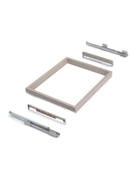 Výsuvný pořadač na doplňky HACK,  560-594x434x56 mm, kamenná šedá, šedá
