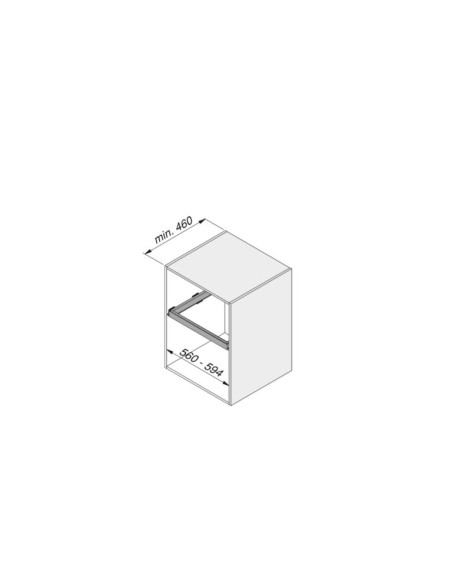 schéma-Výsuvný pořadač na doplňky HACK,  560-594x434x56 mm, kamenná šedá, šedá