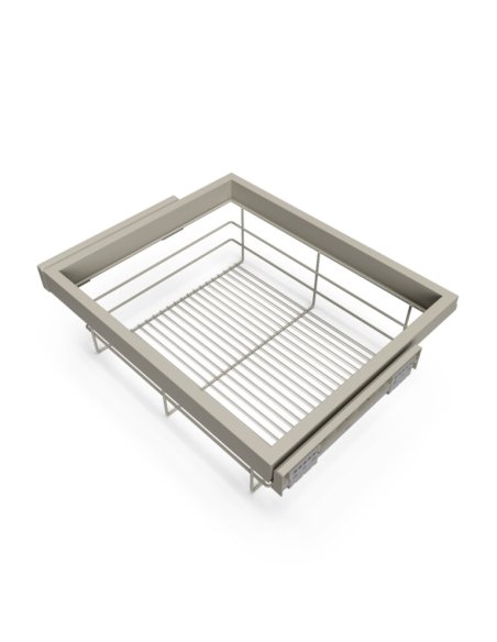 Výsuvný úložný koš HACK,  560-594x434x140 mm, kamenná šedá