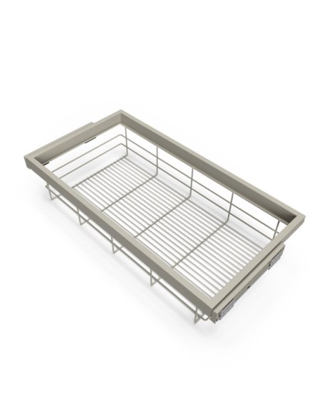 Výsuvný úložný koš HACK,  860-894x434x140 mm, kamenná šedá