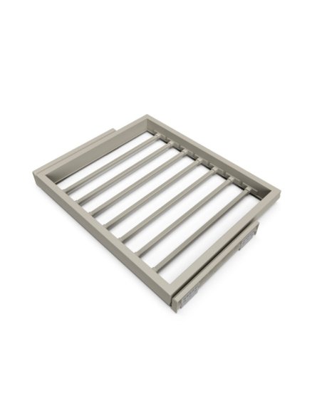 Výsuvný věšák na kalhoty HACK s tl. dovřením, 560-594x434x56 mm, kamenná šedá