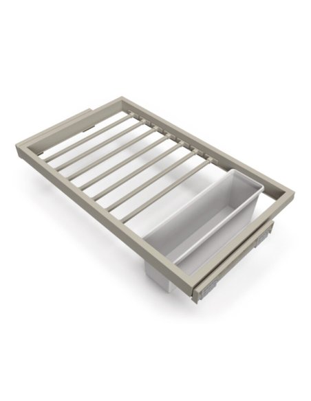 Výsuvný věšák na kalhoty HACK s tl. dovřením, 760-794x434x56 mm, kamenná šedá
